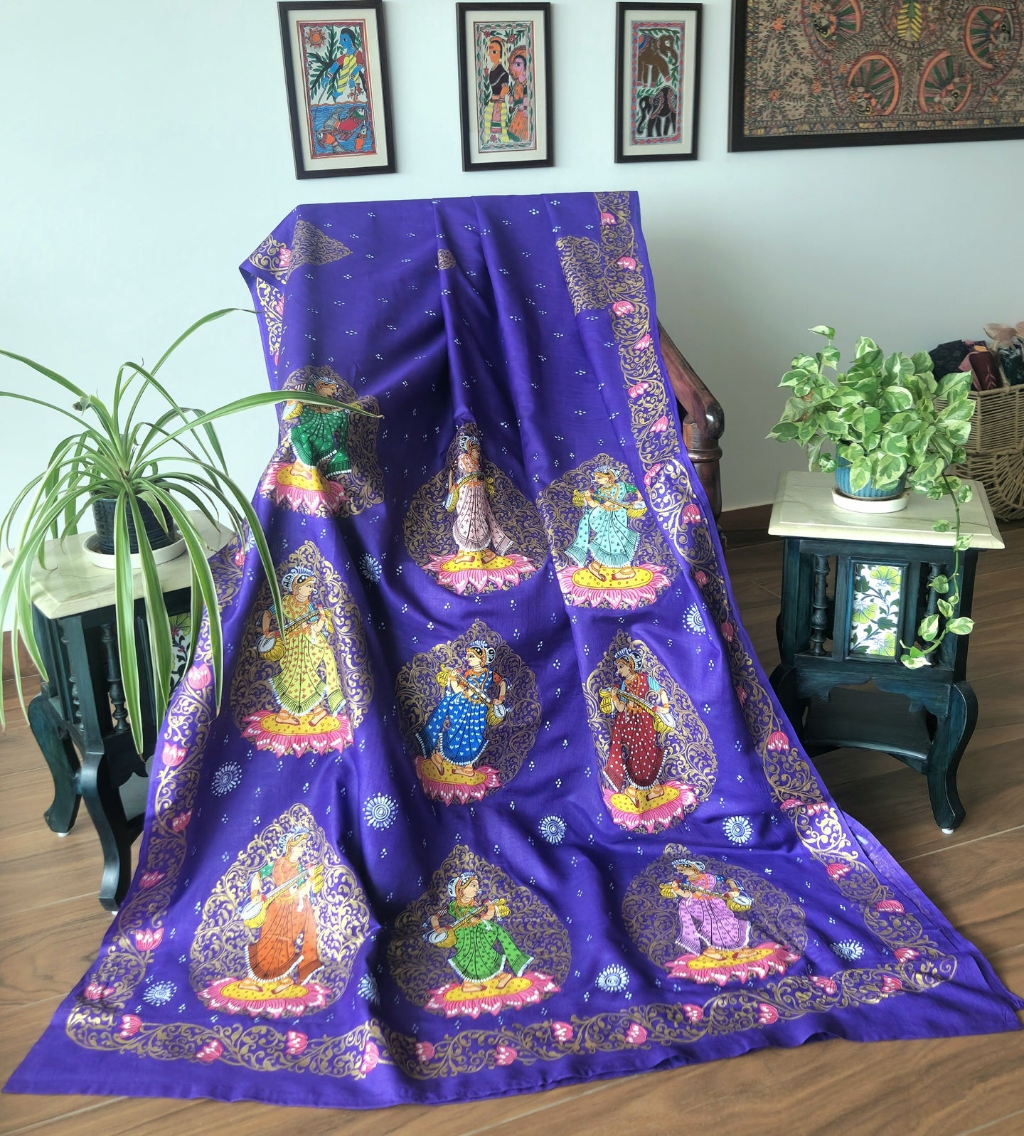 PATTCHITRA SAREE - MA SARASWATI