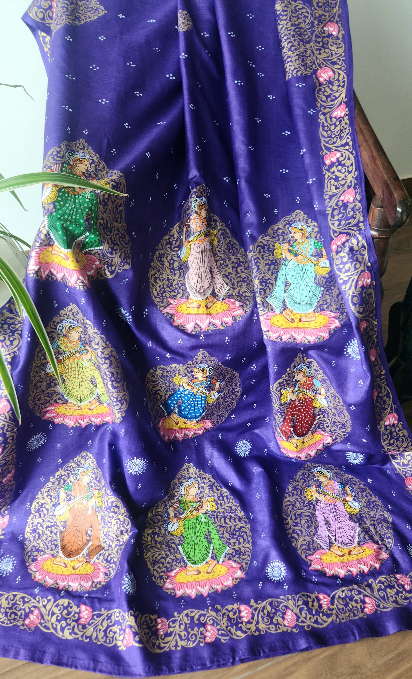 PATTCHITRA SAREE - MA SARASWATI