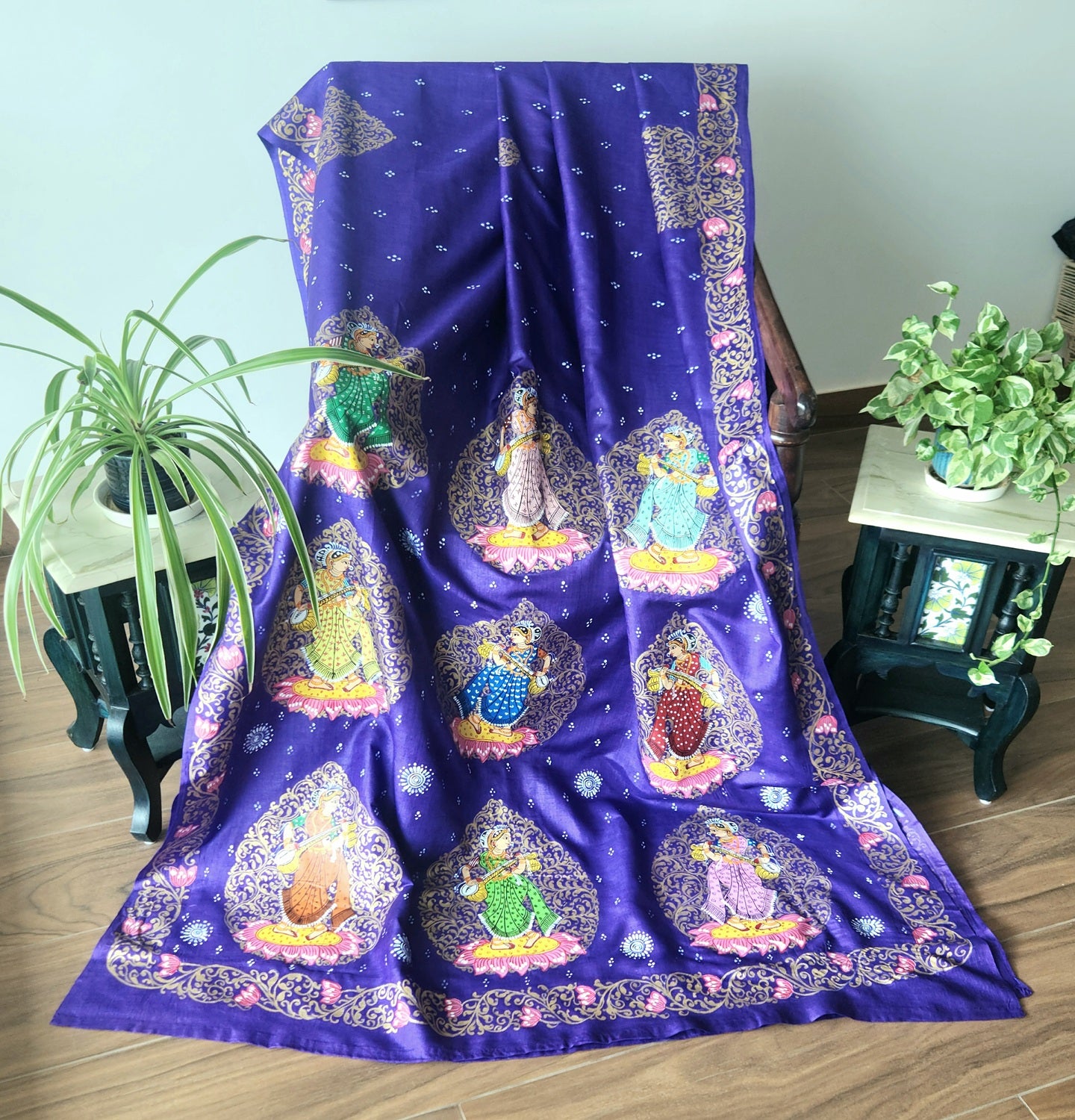 PATTCHITRA SAREE - MA SARASWATI