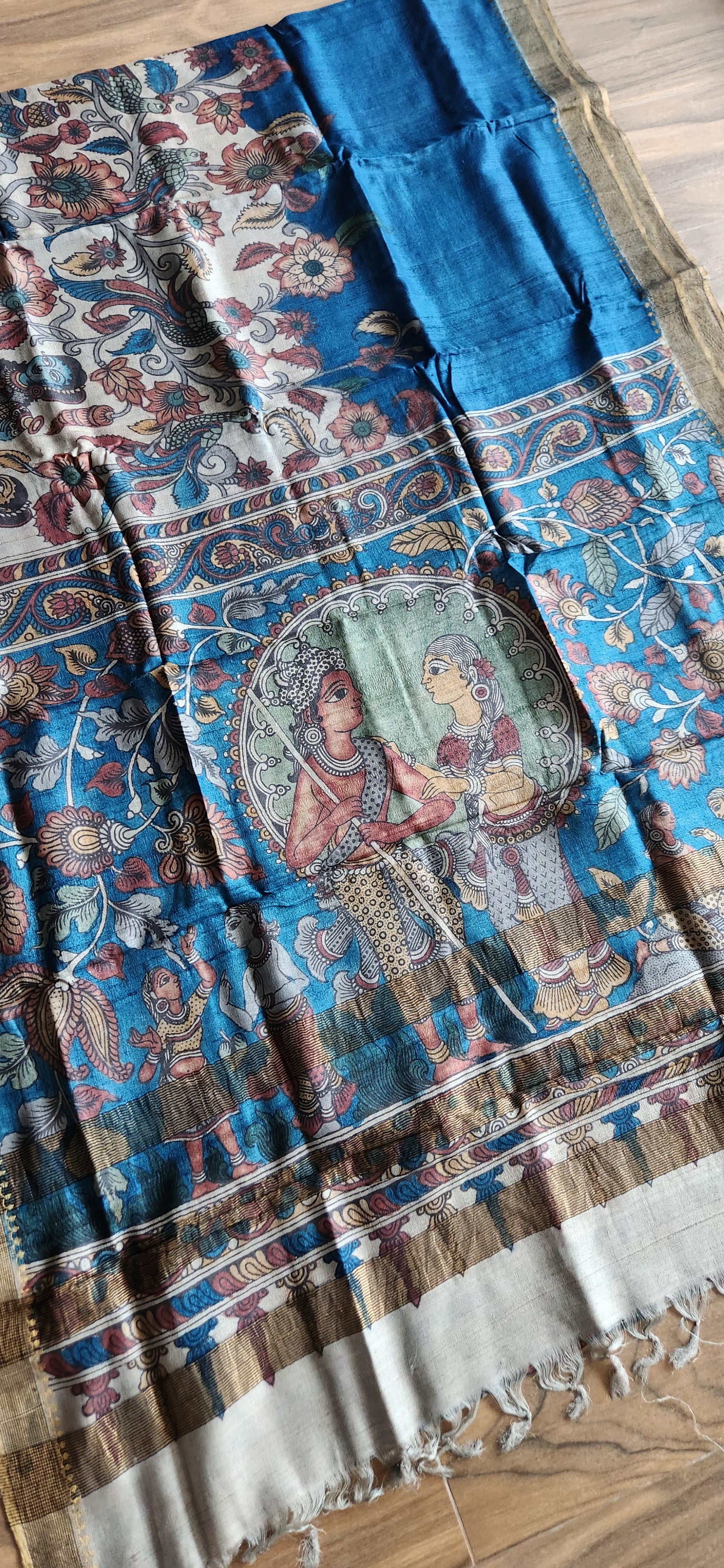 Pen Kalamkari saree tussar saree saree for gifting