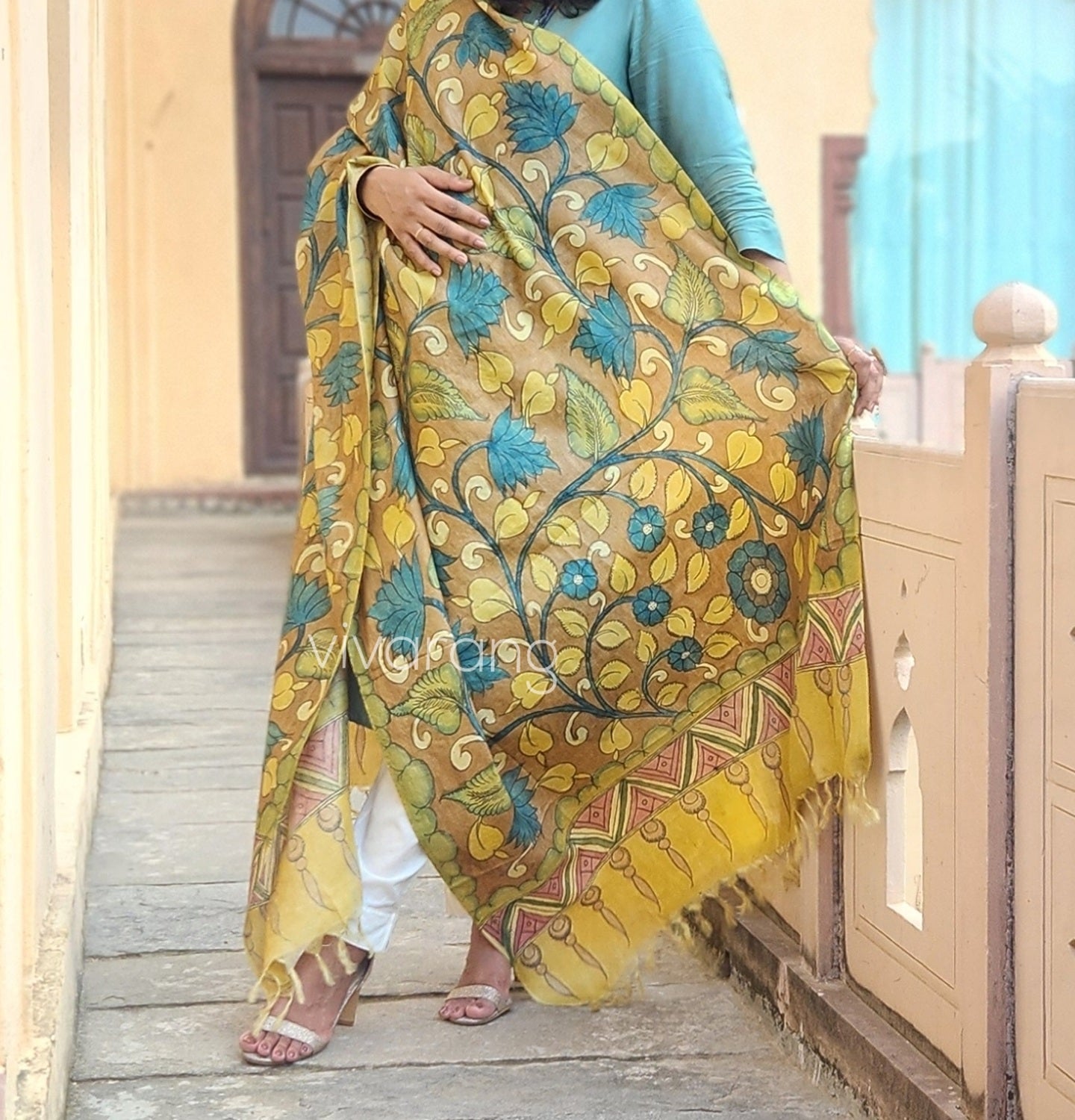 KALAMKARI SILK DUPATTA