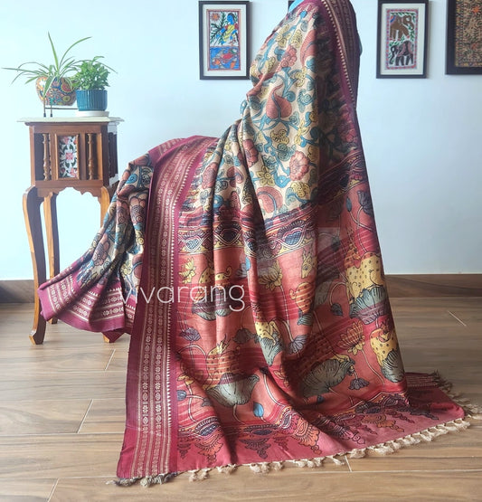 Pen kalamkari saree vidarbha tussar saree