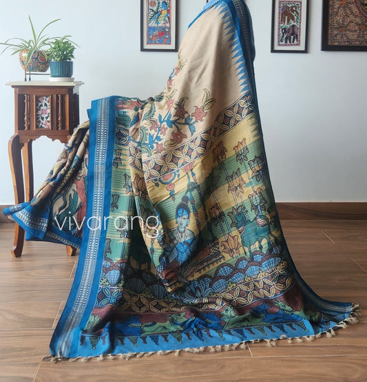 VIDARBHA TUSSAR KALAMKARI SAREE