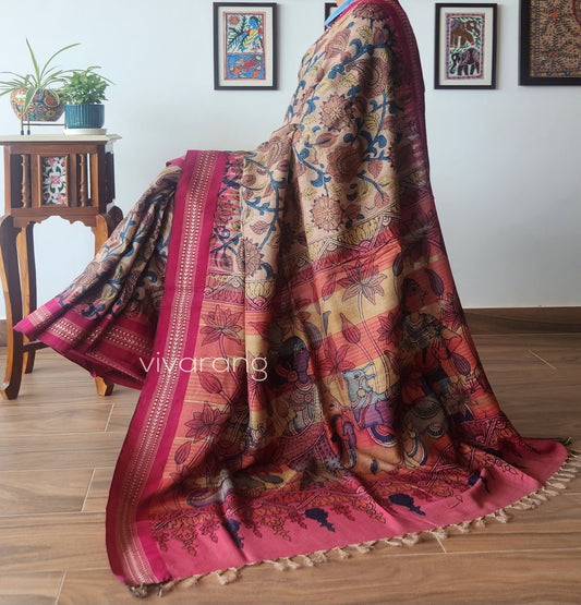 Pen kalamkari saree vidarbha tussar saree