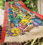 pen kalamkari silk dupatta haldi outfit 