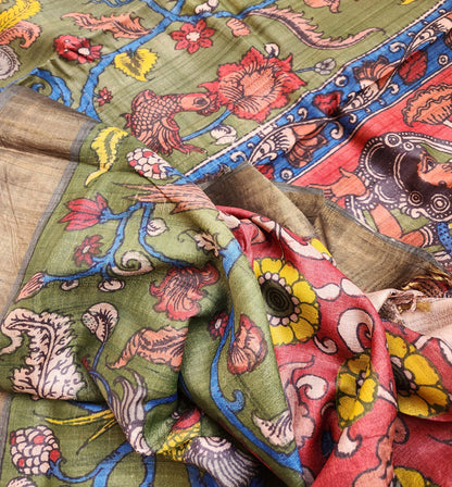 KALAMKARI SILK SAREE - Jal Pari