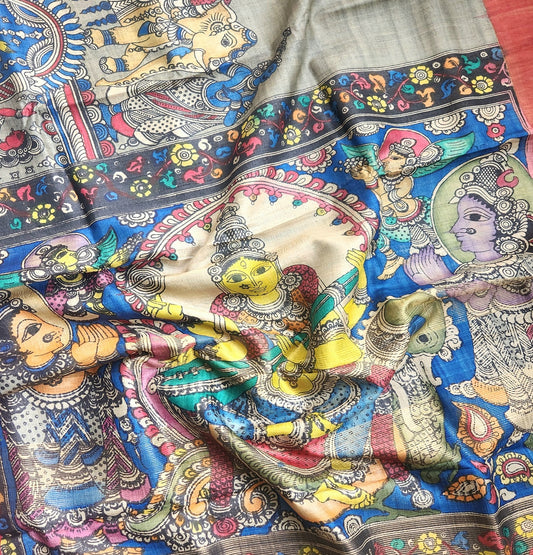KALAMKARI SILK SAREE - Saraswati