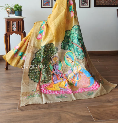 PICHWAI HANDPAINTED SAREE
