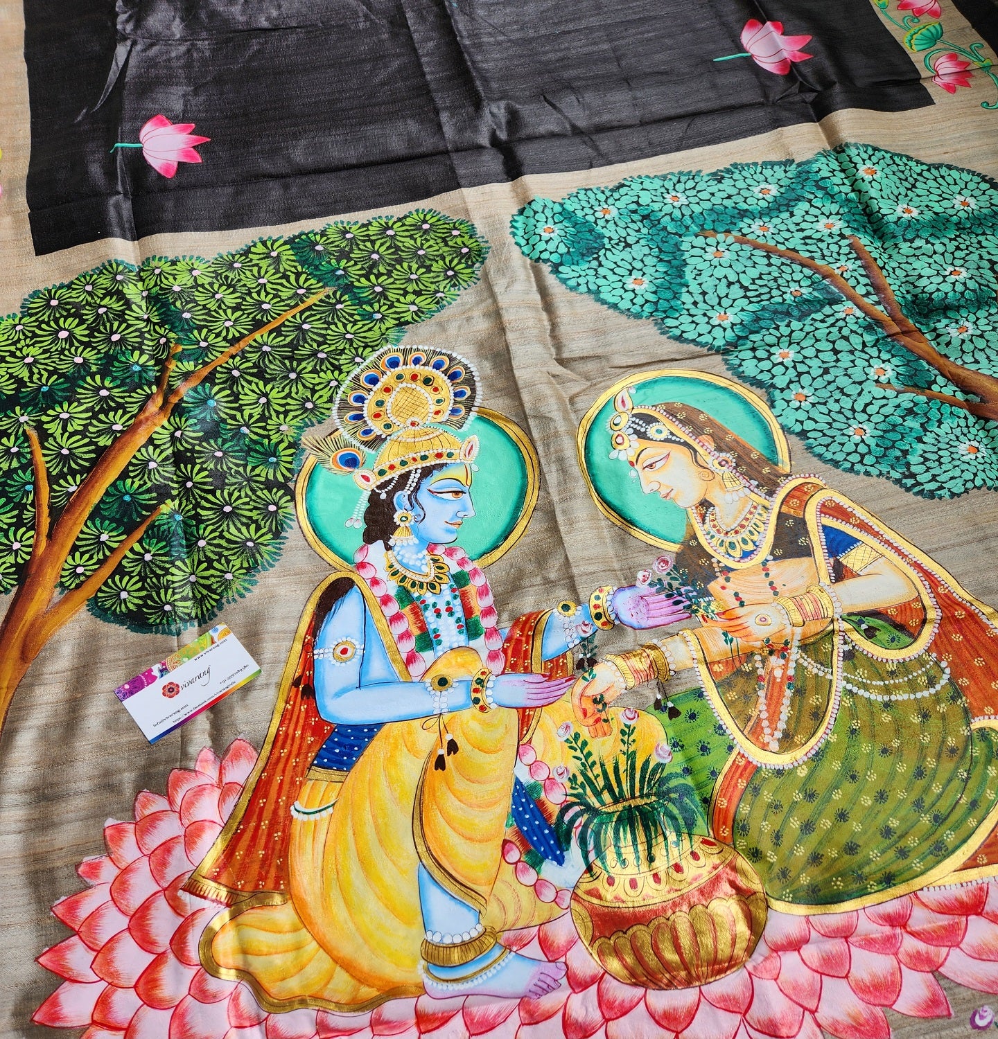 PICHWAI HANDPAINTED SAREE