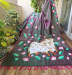 Cow saree pichwai saree wedding shopping sarees Green saree mehndi look