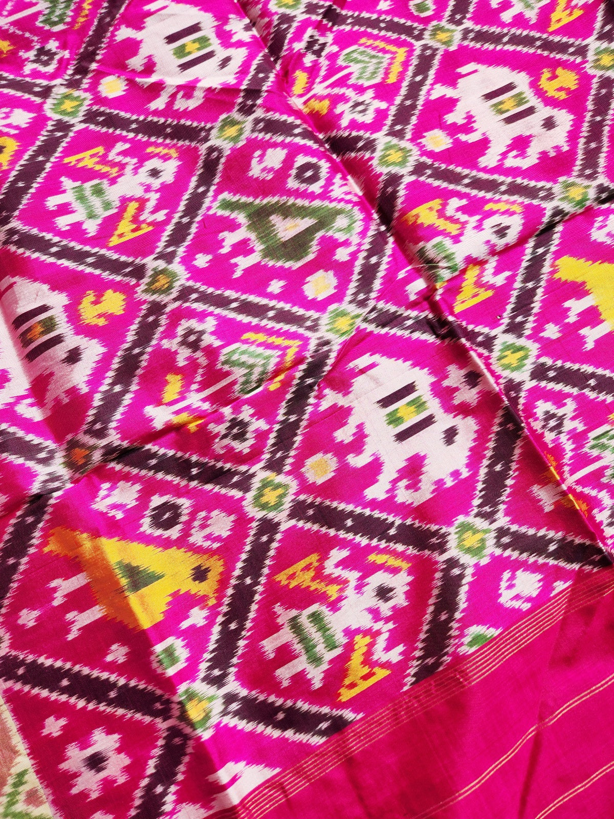 Patola Silk Dupatta Pink dupatta Handloom Indian gifts Wedding Shopping  ikat dupatta