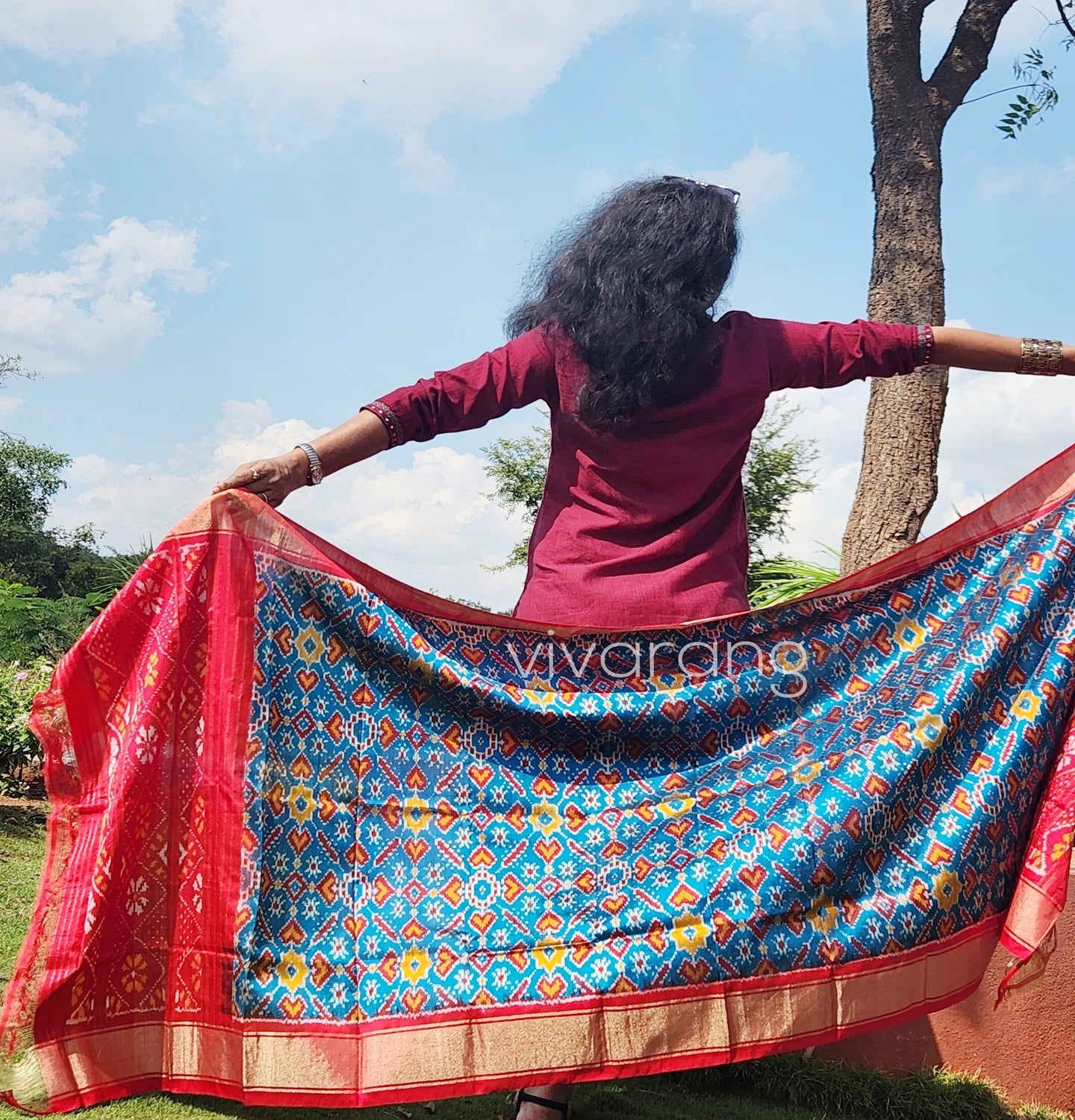 ikat dupatta blue dupatta patola silk red dupatta blue dupatta 