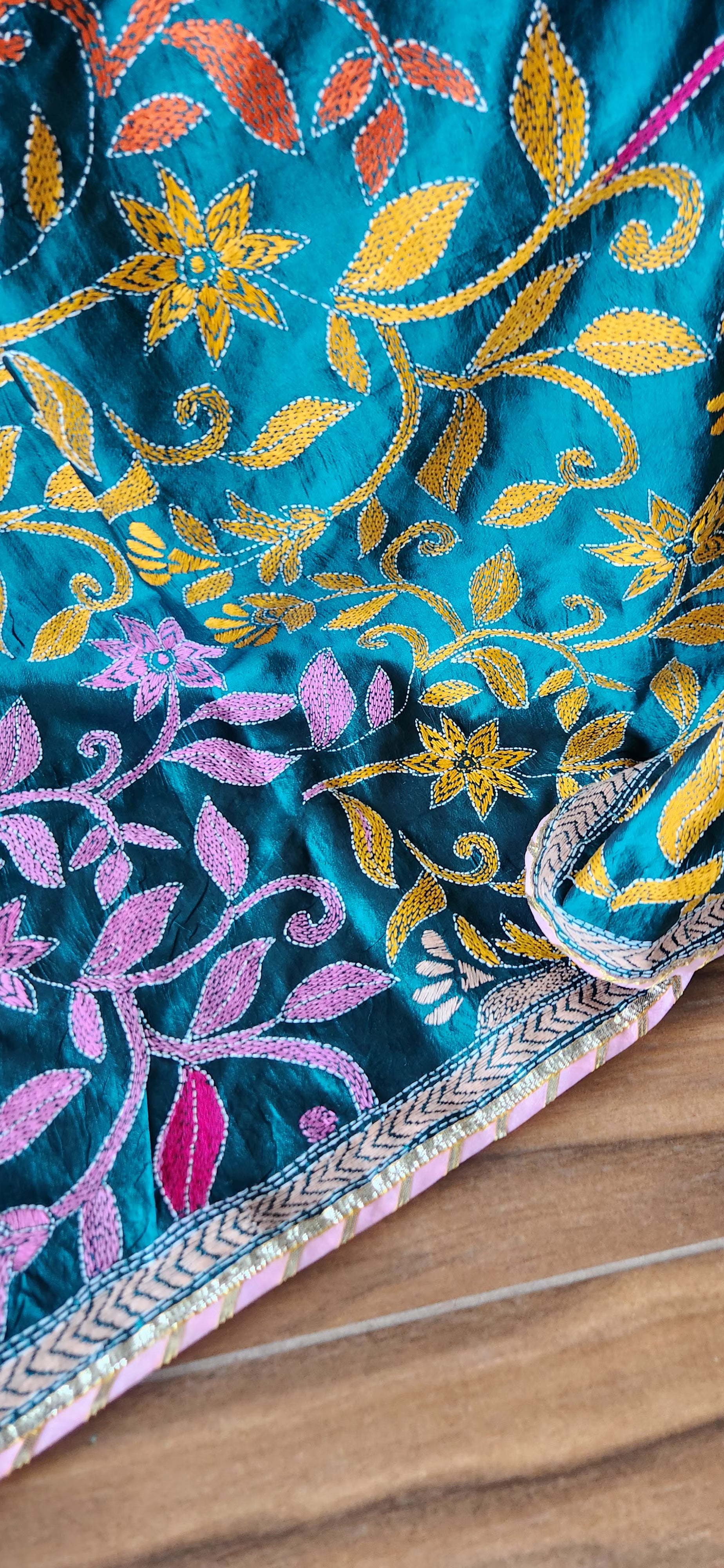 kantha dupatta blue dupatta designer dupatta handmade dupatta shekantha unique dupatta