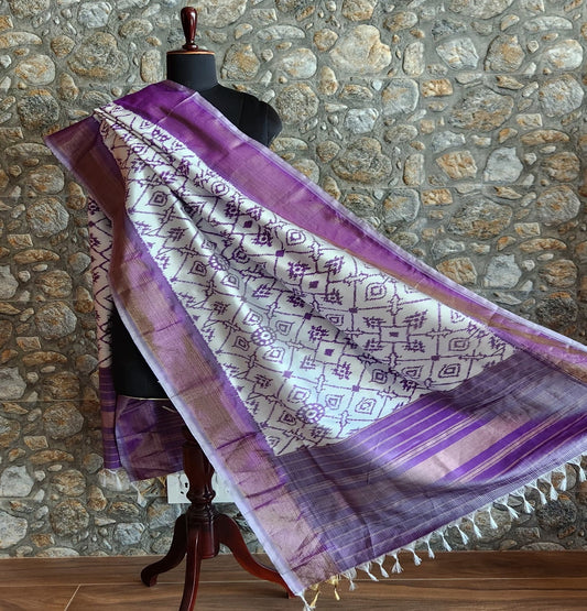 Purple dupatta silk dupatta patola dupatta wedding dupatta Indian  gifts designer dupatta Ikat dupatta