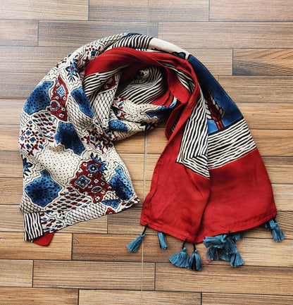 AJRAKH SILK STOLE
