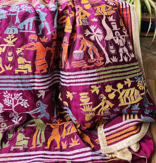 THEME KANTHA SAREE