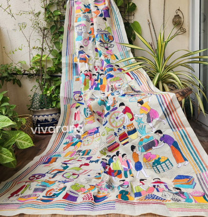 VILLAGE FAIR KANTHA DUPATTA