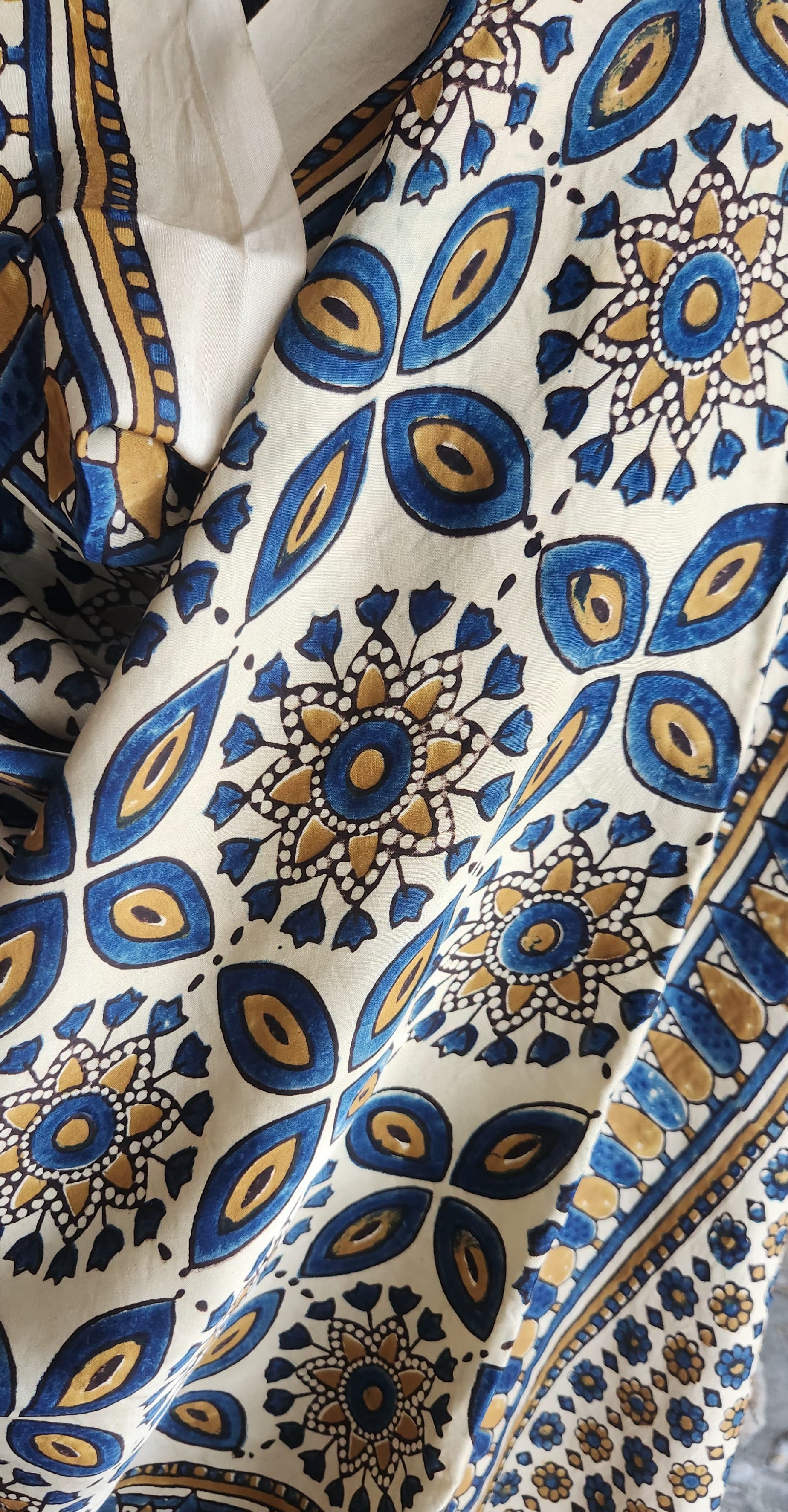 ajrakh dupatta blue dupatta dupatta for office ivory dupatta