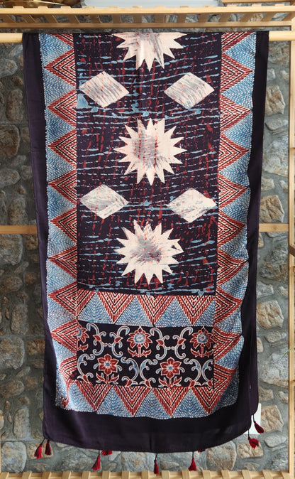 ajrakh stole silk stole scarves Indian gifts coprorate gifts