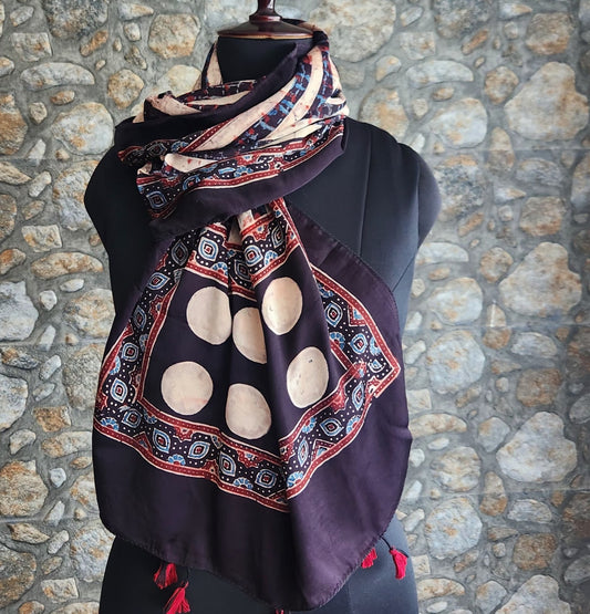 AJRAKH SILK STOLE