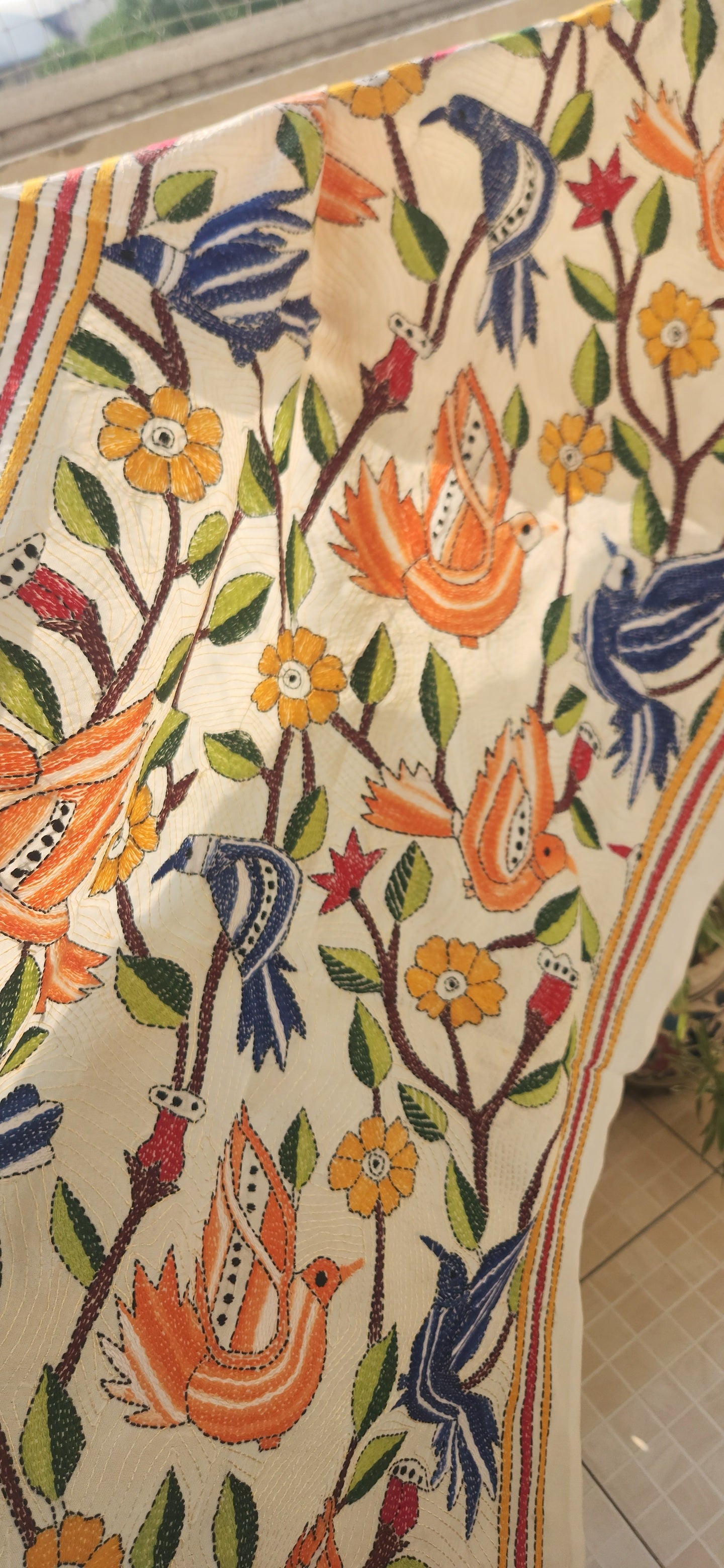 kantha dupatta kantha stole Indian gifts handmade dupatta
