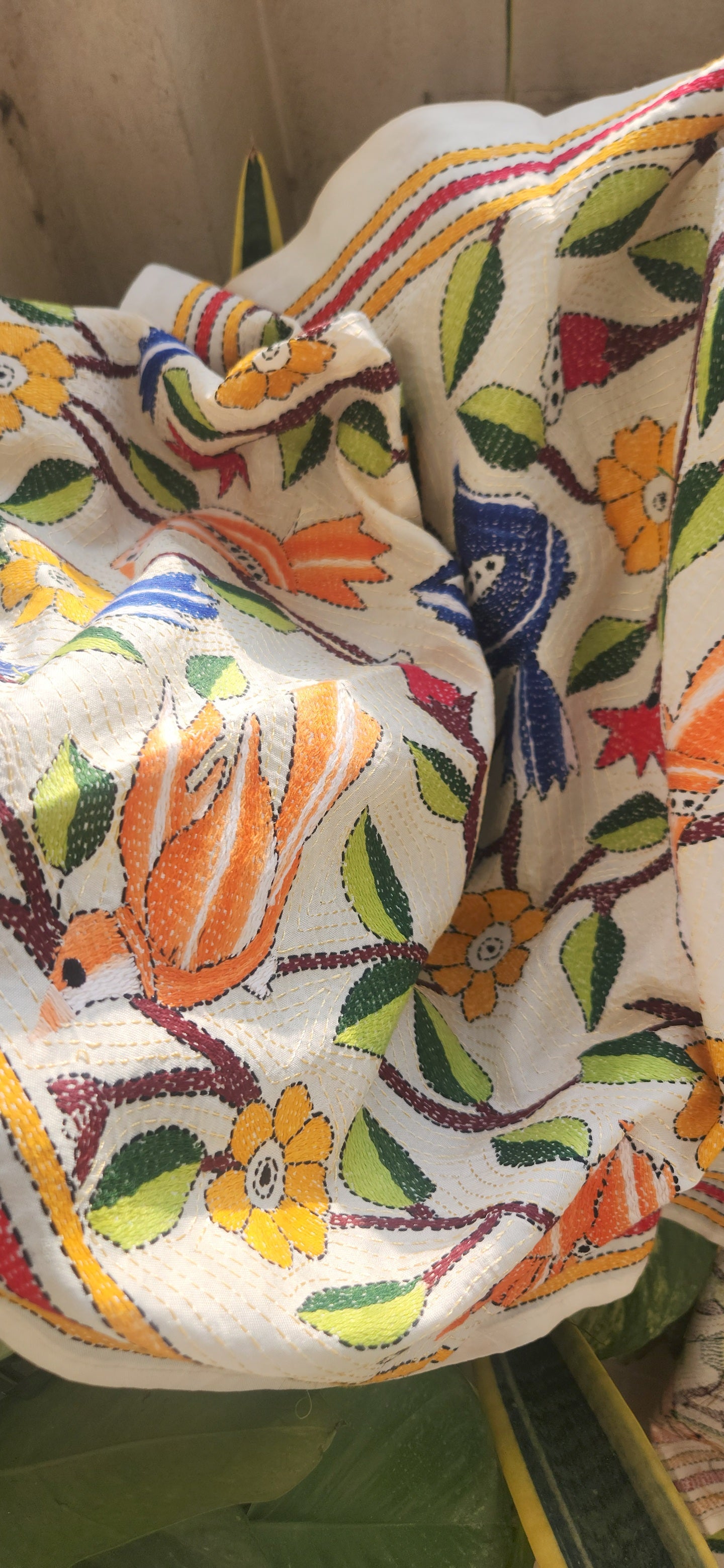 kantha dupatta kantha stole Indian gifts handmade dupatta
