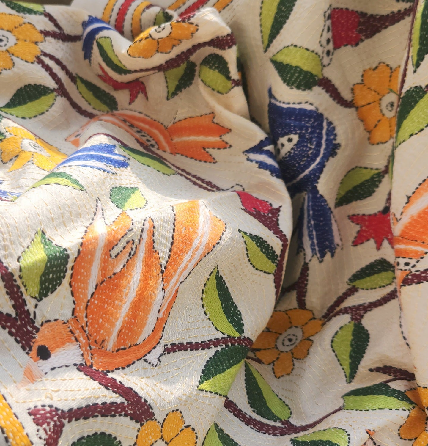 kantha dupatta kantha stole Indian gifts handmade dupatta