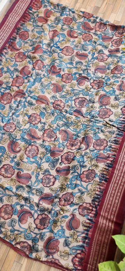 VIDARBHA TUSSAR KALAMKARI SAREE