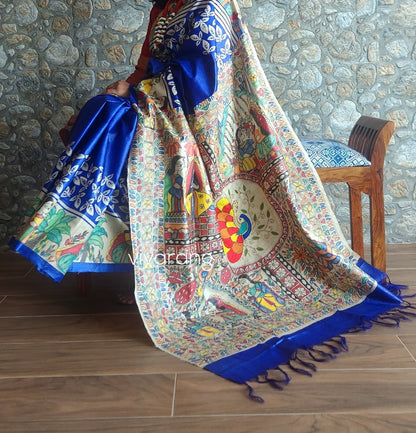 DESIGNER MADHUBANI ZARDOSI SAREE - WEDDING