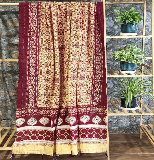 cotton dupatta officewear dupatta kantha dupatta mirrorwork dupatta dupatta for haldi function Indian gifts
