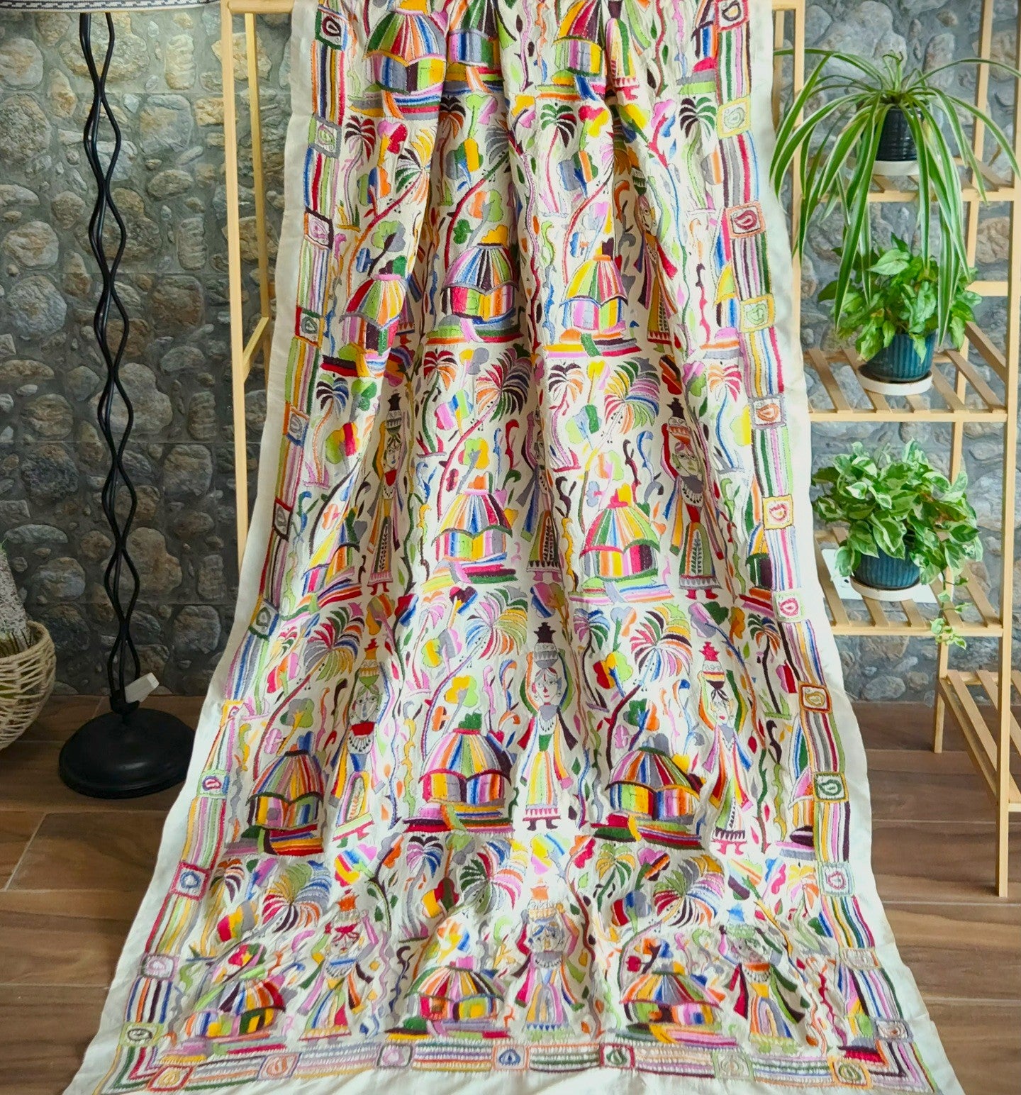 designer kantha dupatta tajkira dupatta she kantha save the girl child Indian gifts