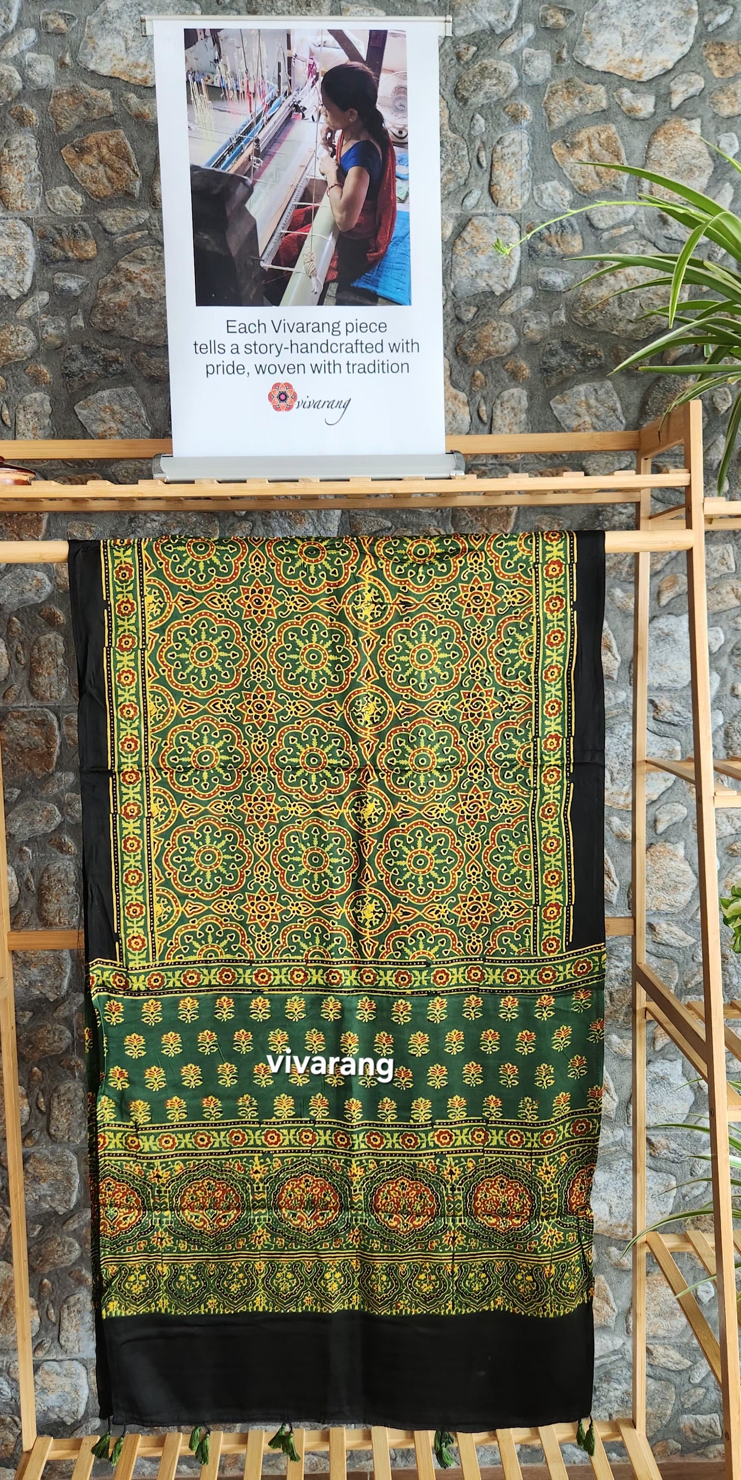 Ajrakh stole silk stole scarves coprorate gifts Indian gifts handmade gift green stole dupatta for haldi function