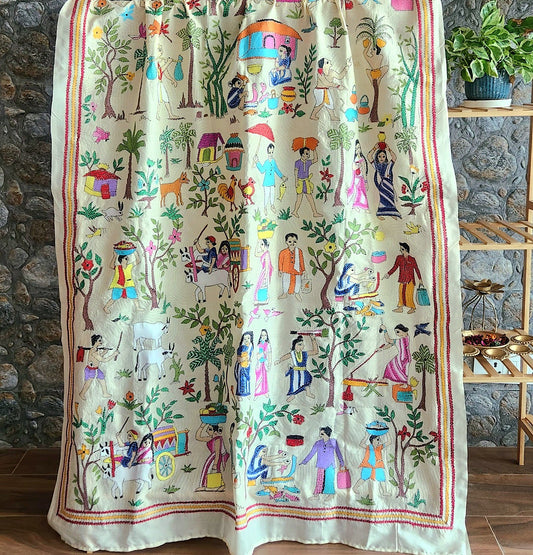 gram kantha_village_kantha_wall_art_kantha_for_wall_hanginf_kantha_dupatta_Indian_gifts