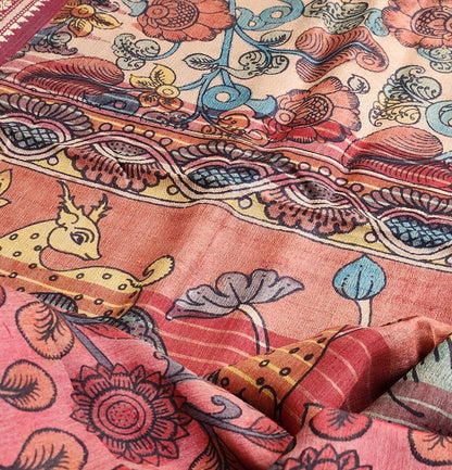 VIDARBHA TUSSAR KALAMKARI SAREE