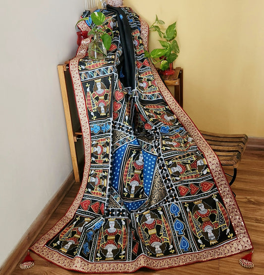 HANDPAINTED SAREE - TAASH