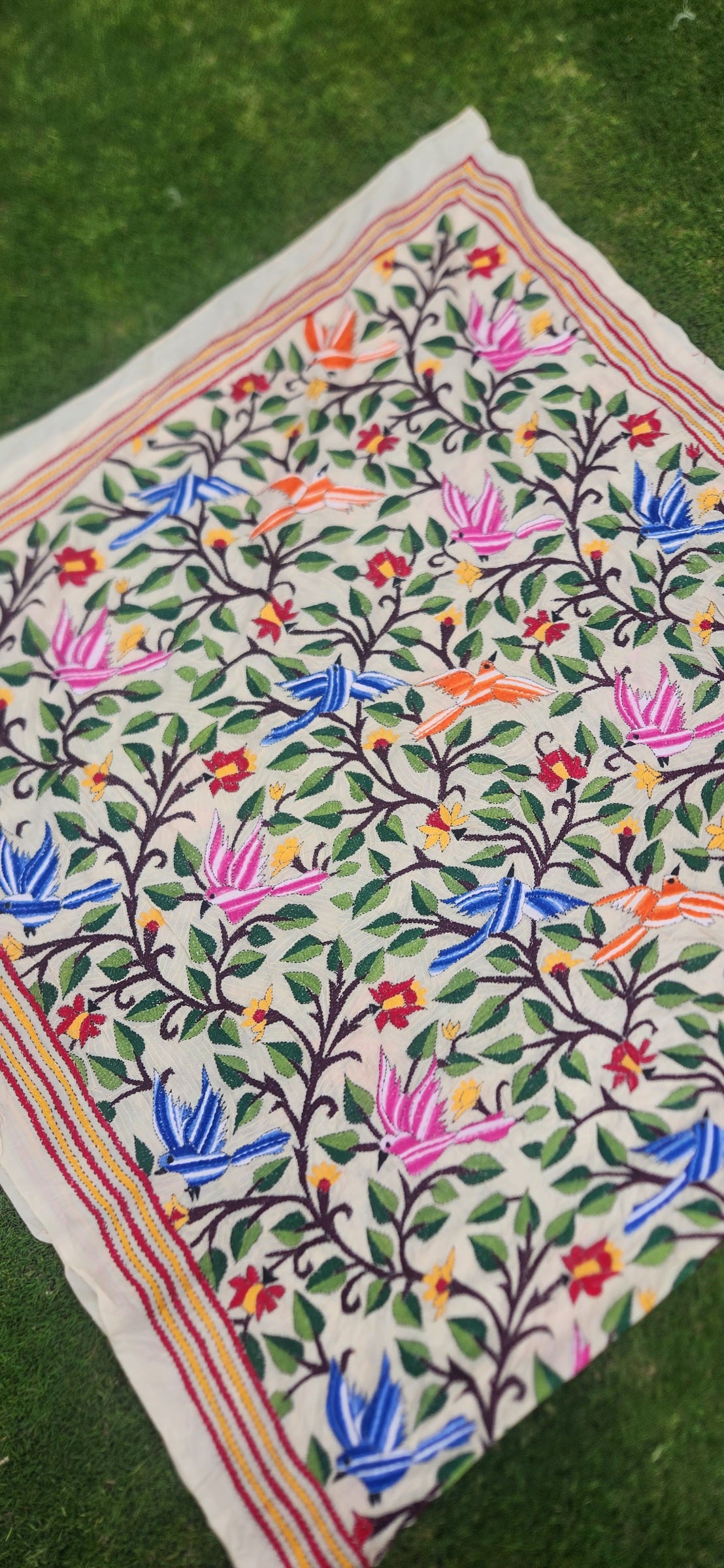 FLIGHT OF DREAMS KANTHA DUPATTA