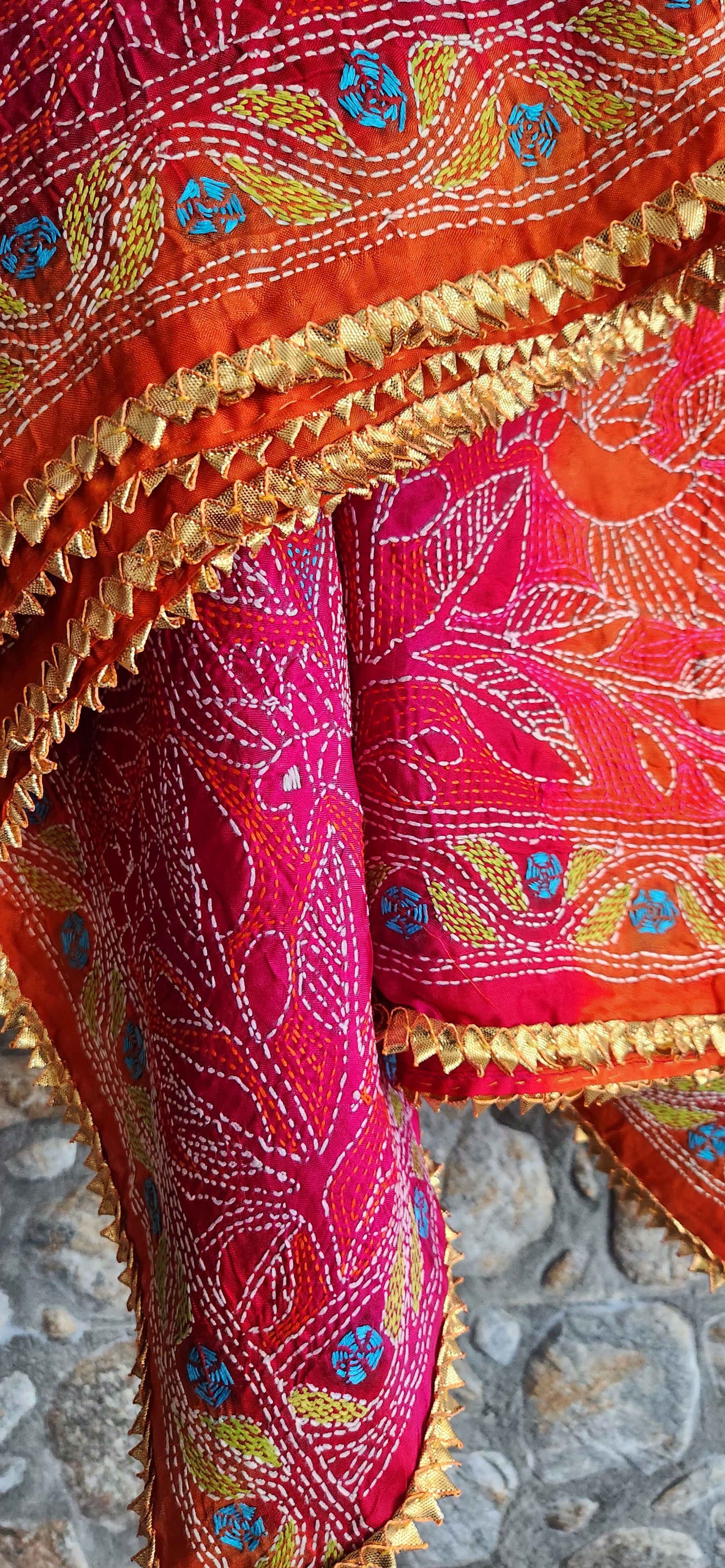kantha dupatta silk dupatta pink dupatta red dupatta wedding dupatta