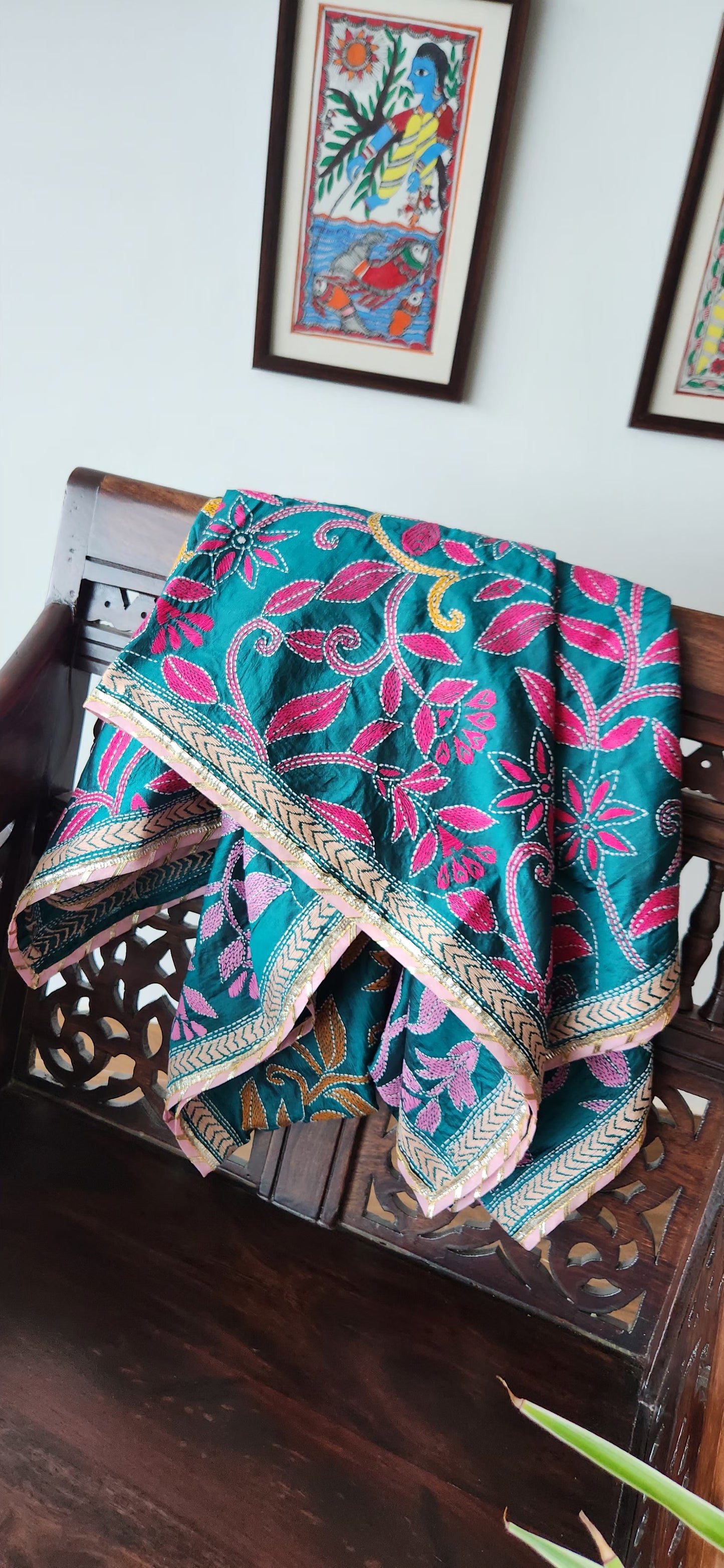 kantha dupatta blue dupatta designer dupatta handmade dupatta shekantha unique dupatta