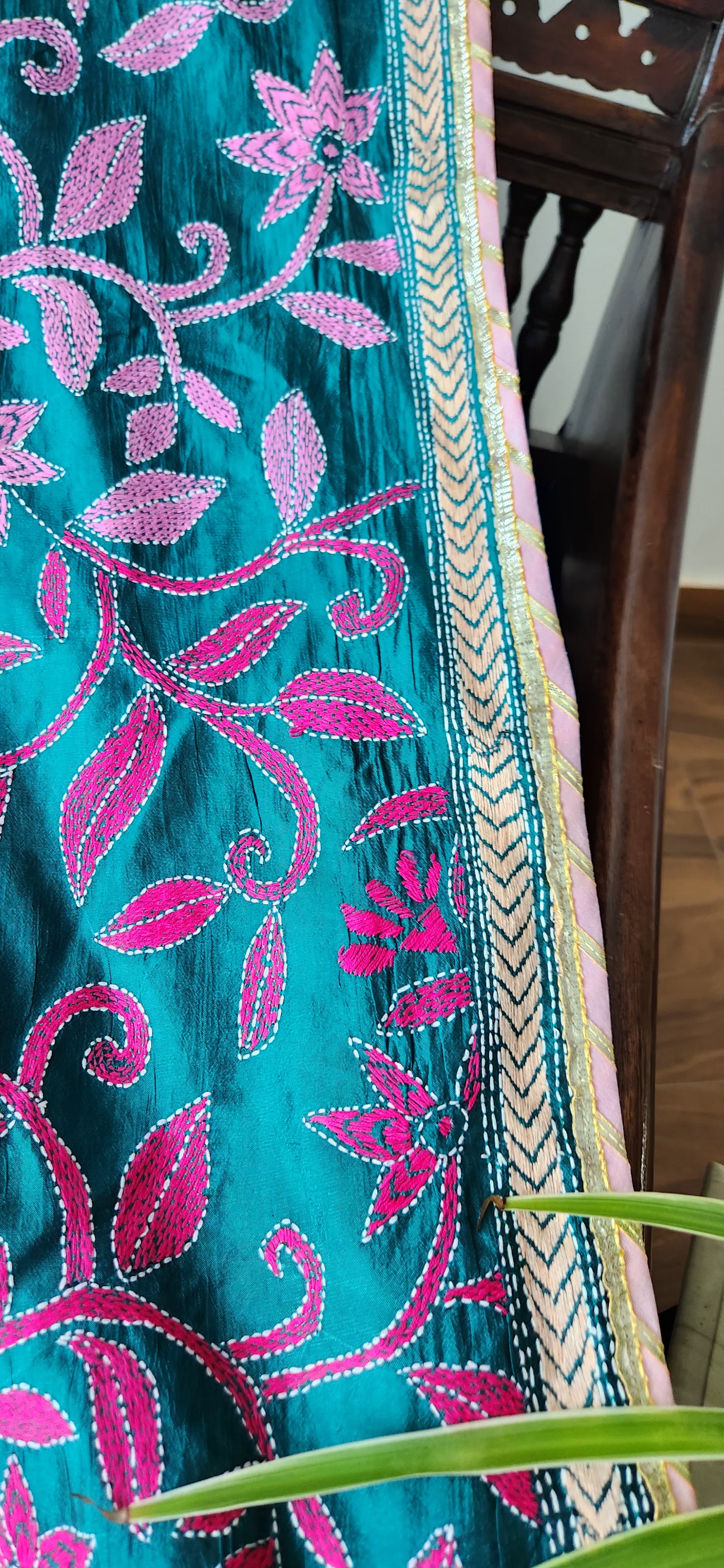 kantha dupatta blue dupatta designer dupatta handmade dupatta shekantha unique dupatta