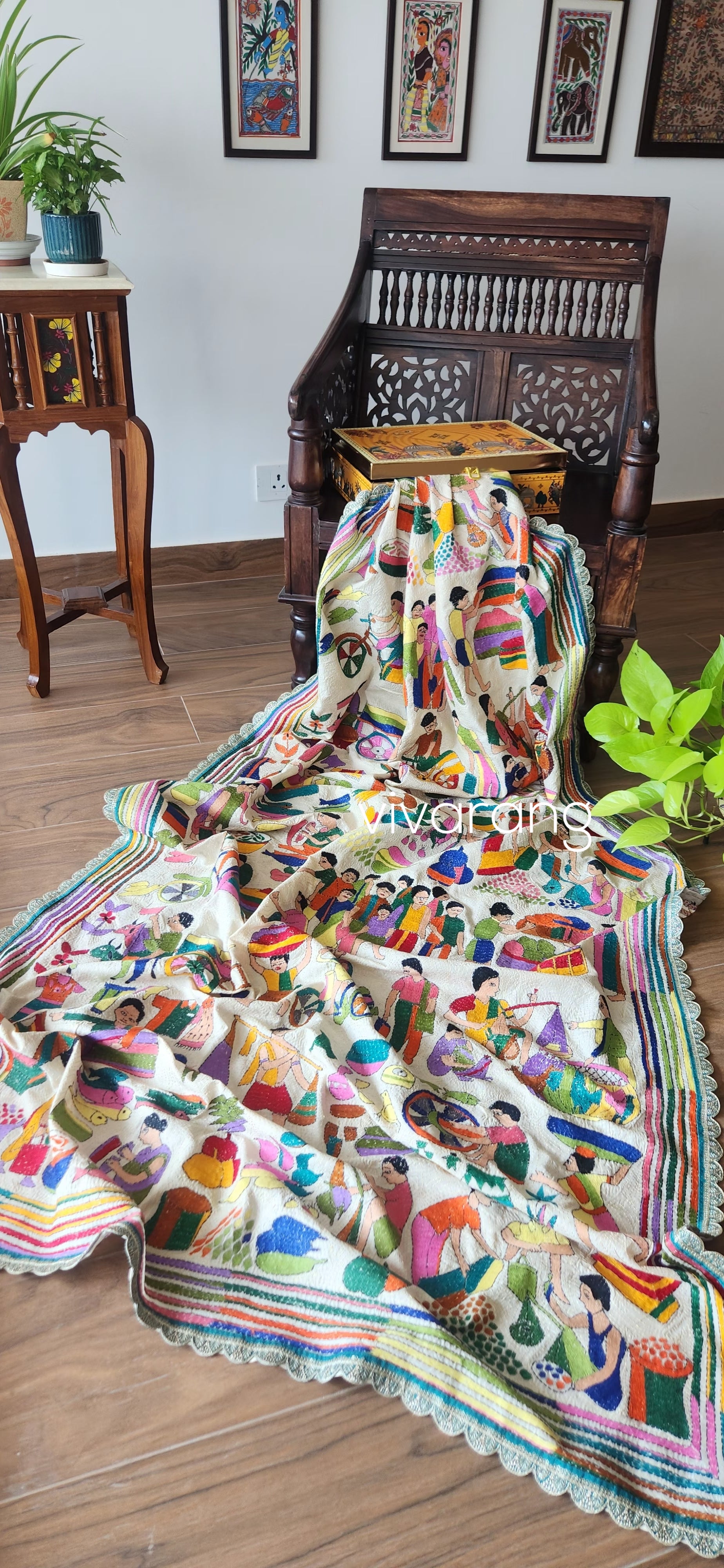 kantha dupatta designer dupatta Indian wedding Indian gifts gifts for her one of a kind dupatta Shekantha