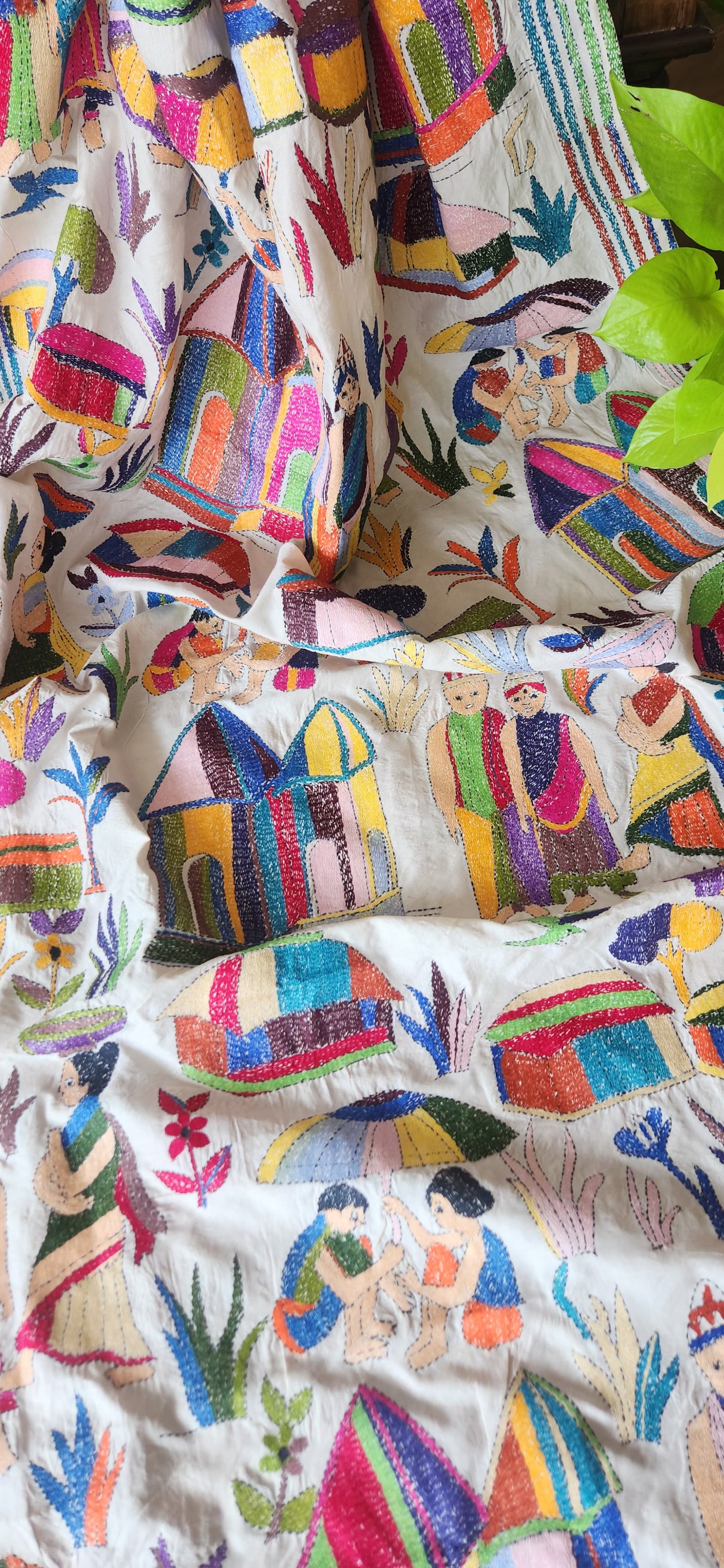 kantha dupatta designer dupatta wedding theme dupatta handmade gifts shekantha