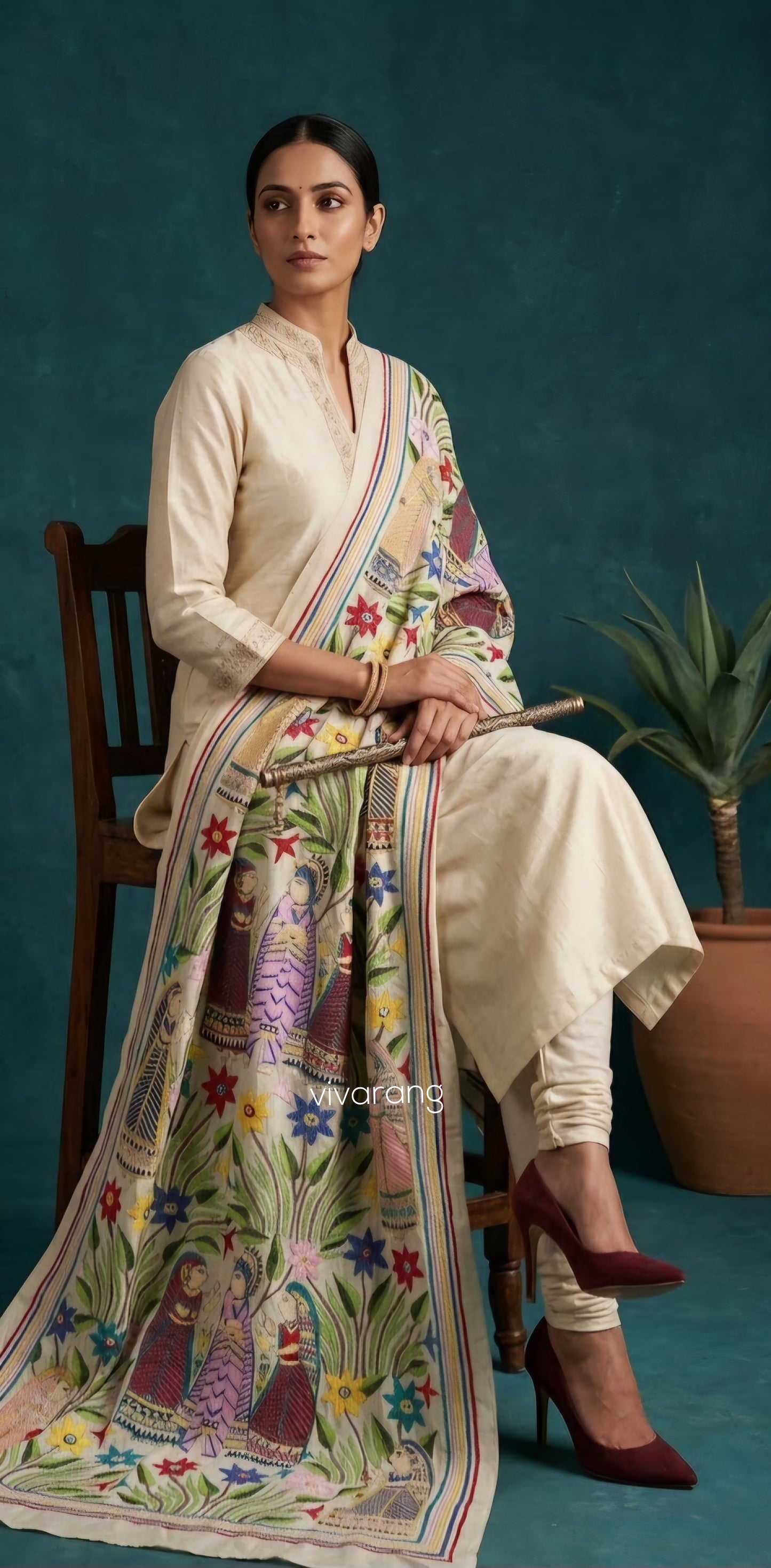 kantha dupatta kanha dupatta raas leela wedding shopping INdian gifts designer dupatta one of a lkind dupatta