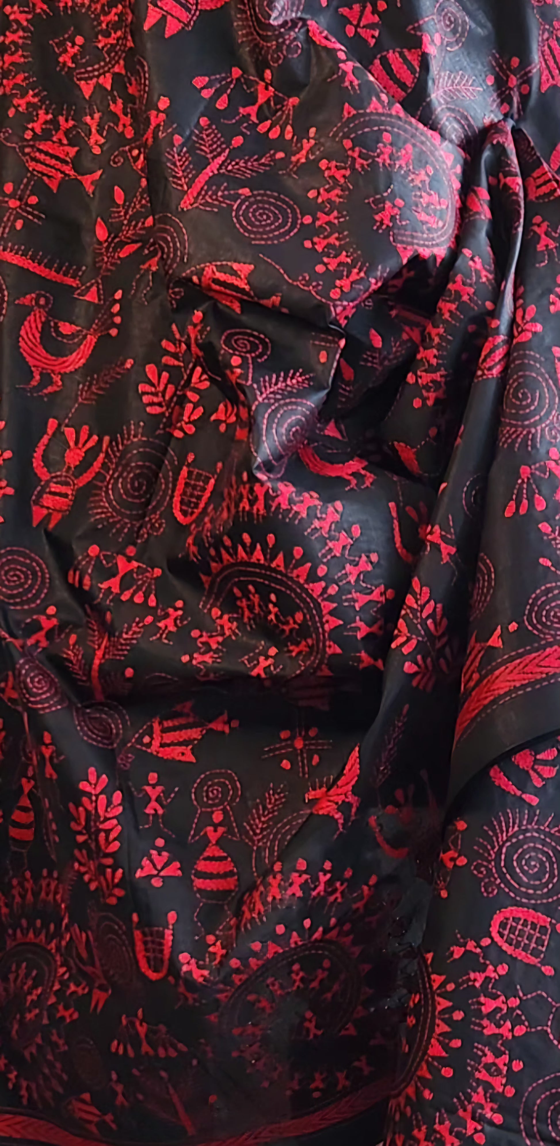 kantha dupatta shekantha black dupatta handmade dupatta Indian gifts
