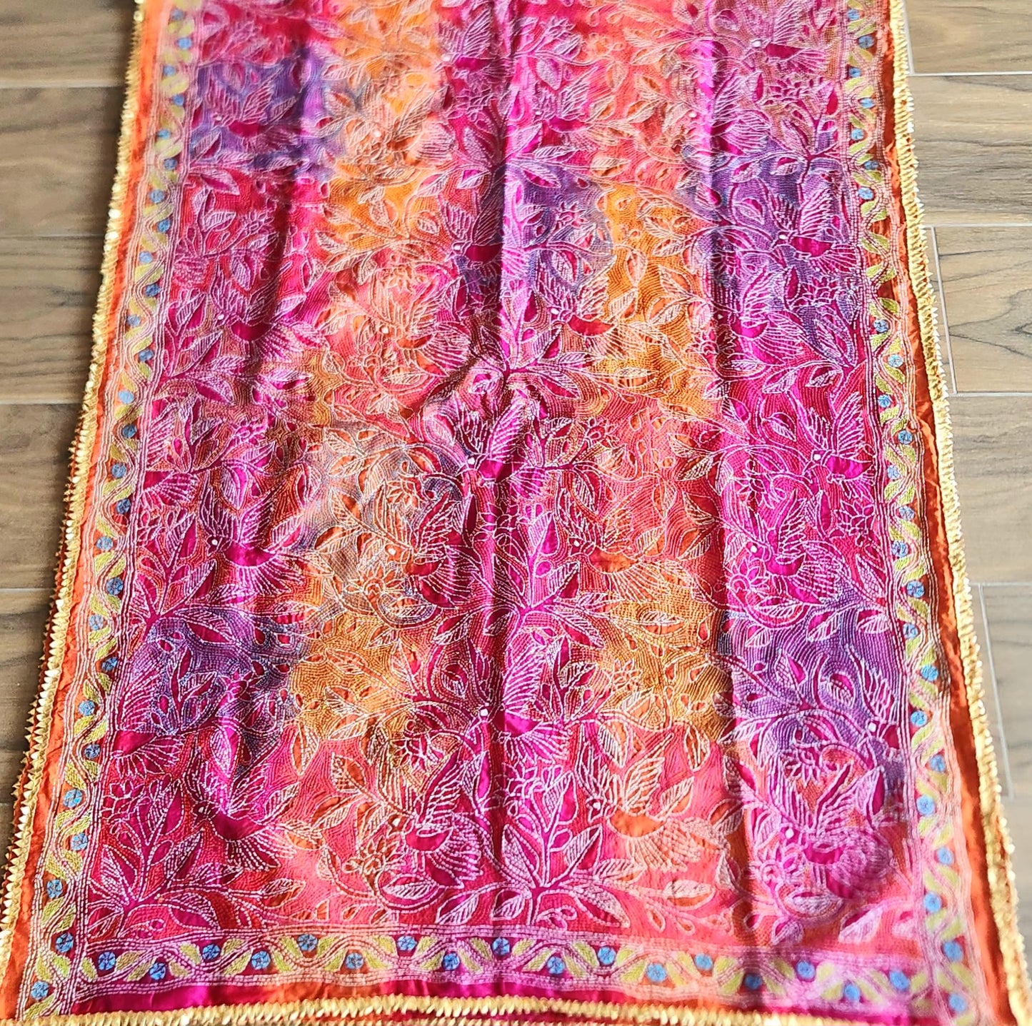 kantha dupatta silk dupatta pink dupatta red dupatta wedding dupatta