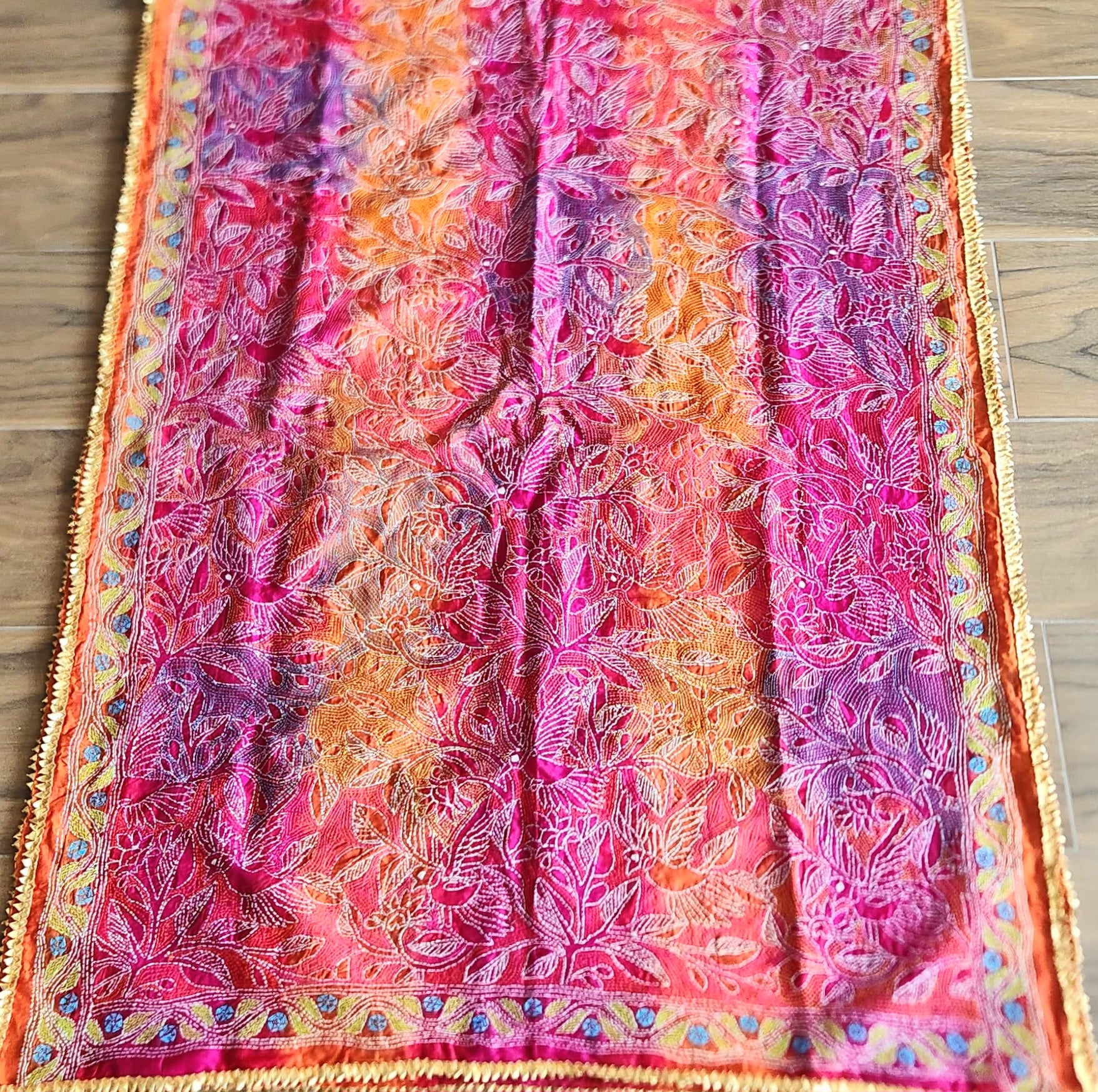 kantha dupatta silk dupatta pink dupatta red dupatta wedding dupatta
