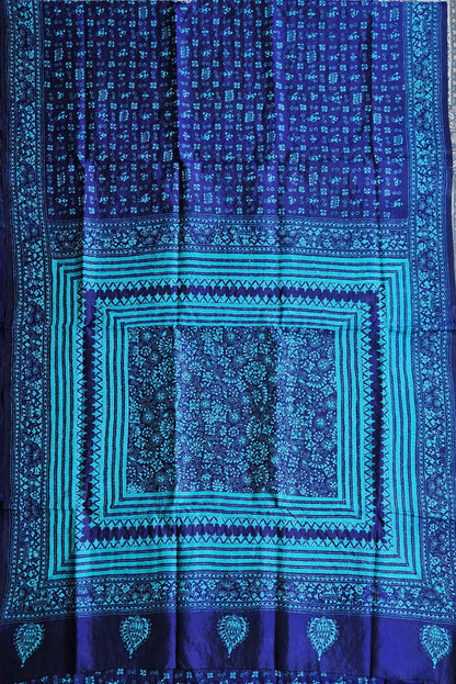 kantha saree designer saree anniversary gift sarees Indian handmade saree silk saree Warli saree