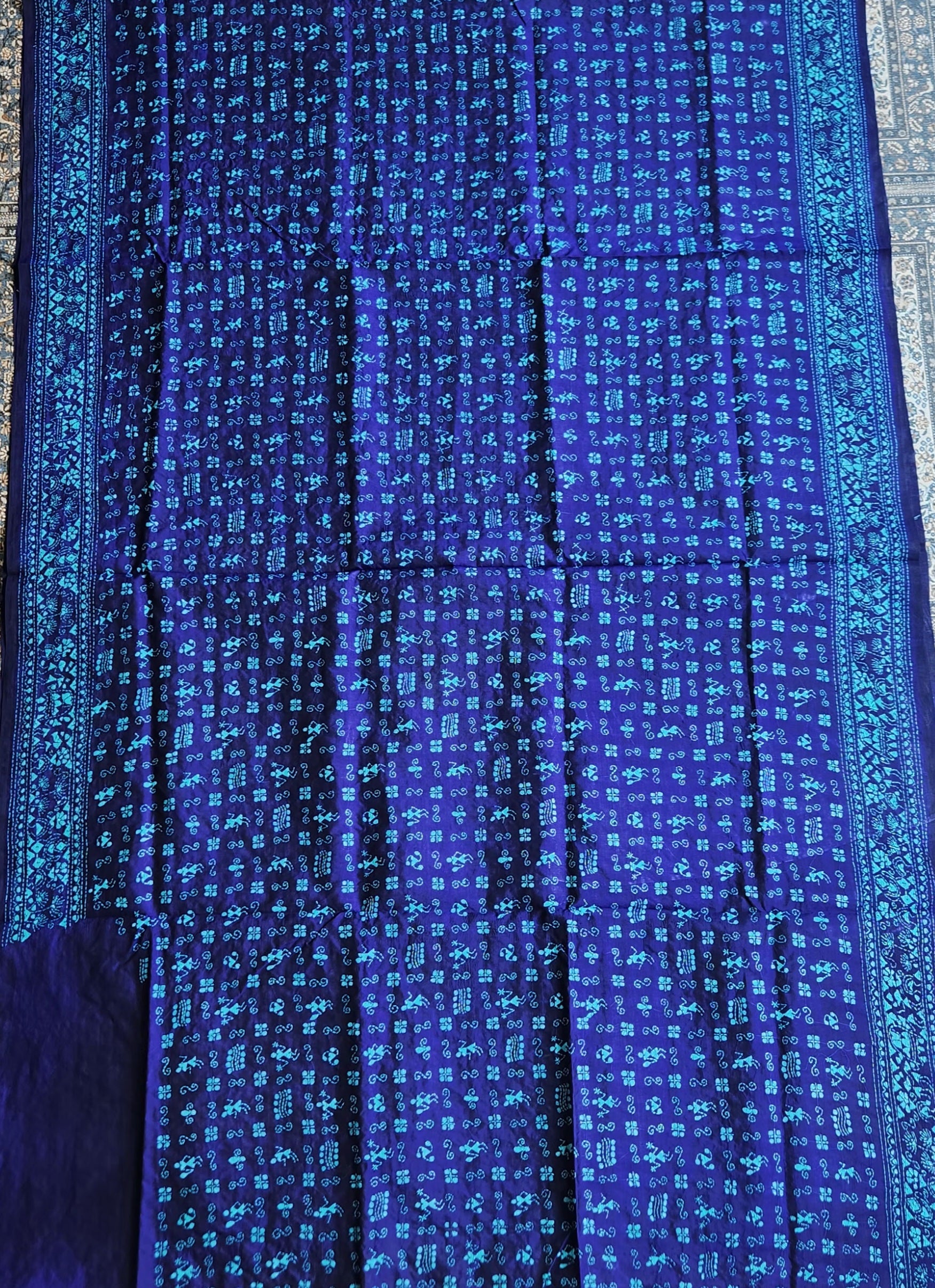 kantha saree designer saree anniversary gift sarees Indian handmade saree silk saree Warli saree