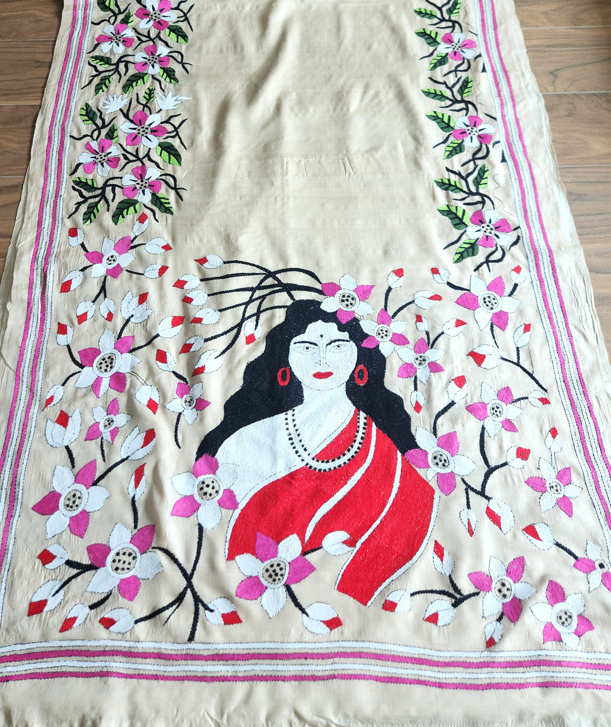 kantha saree shekantha iTokri designer saree saree for gifting pure silk saree handmade saree Indian sarees