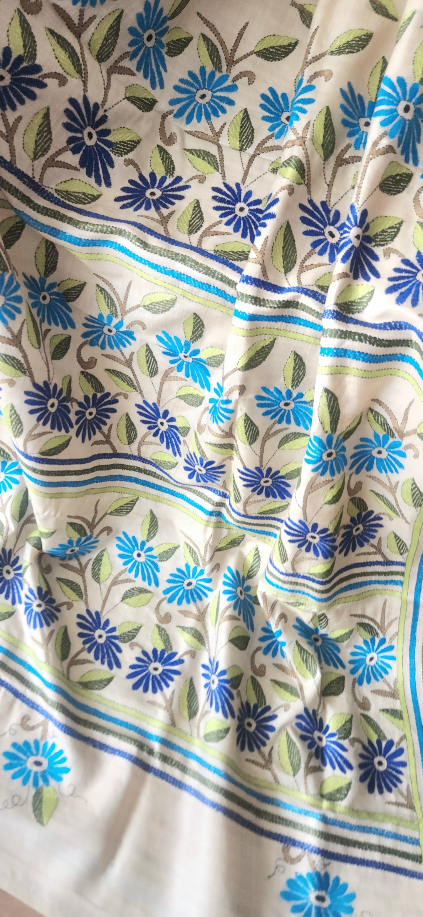 KANTHA SAREE - Daisies