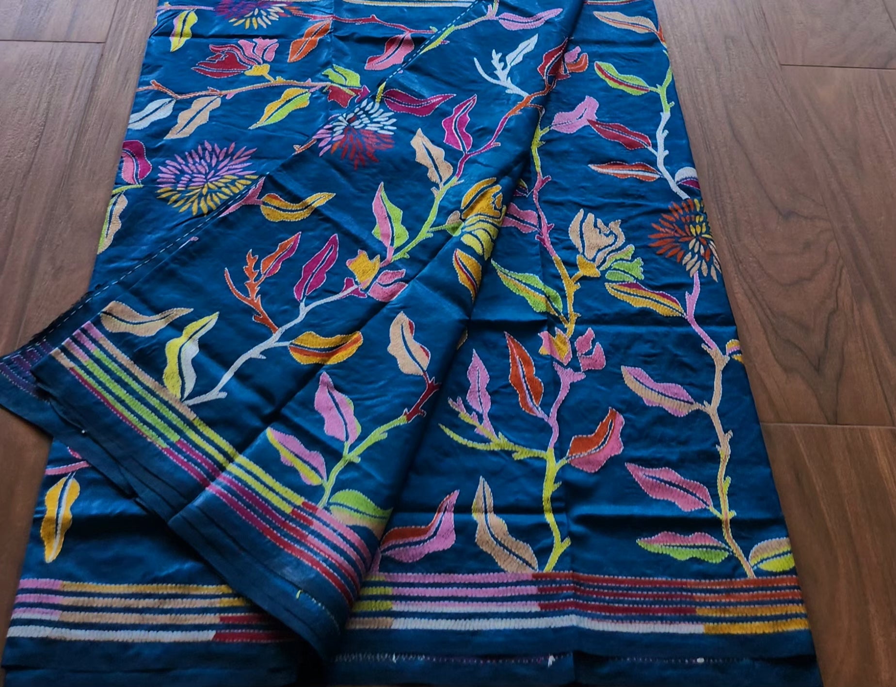 kantha saree she kantha designer saree unique saree handmade saree 